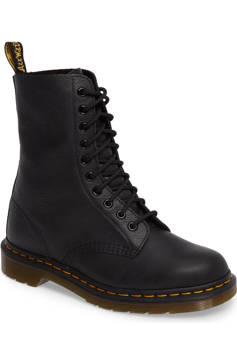 Dr. Martens 1490 Lace-Up Boot, Main, color, Black Virginia Leather