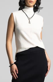 WEEKEND LOS ANGELES Jessamine Funnel Neck Sleeveless Sweater