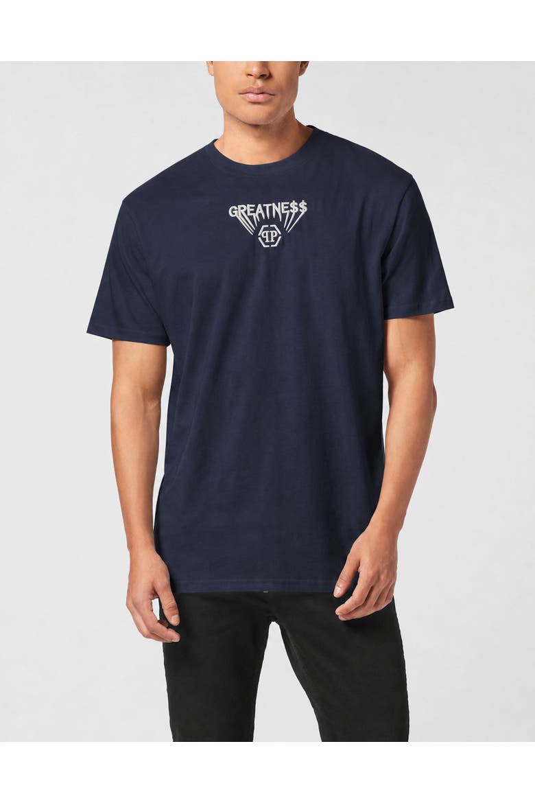 Round Neck T-Shirt Greatness Men, Main, color, navy