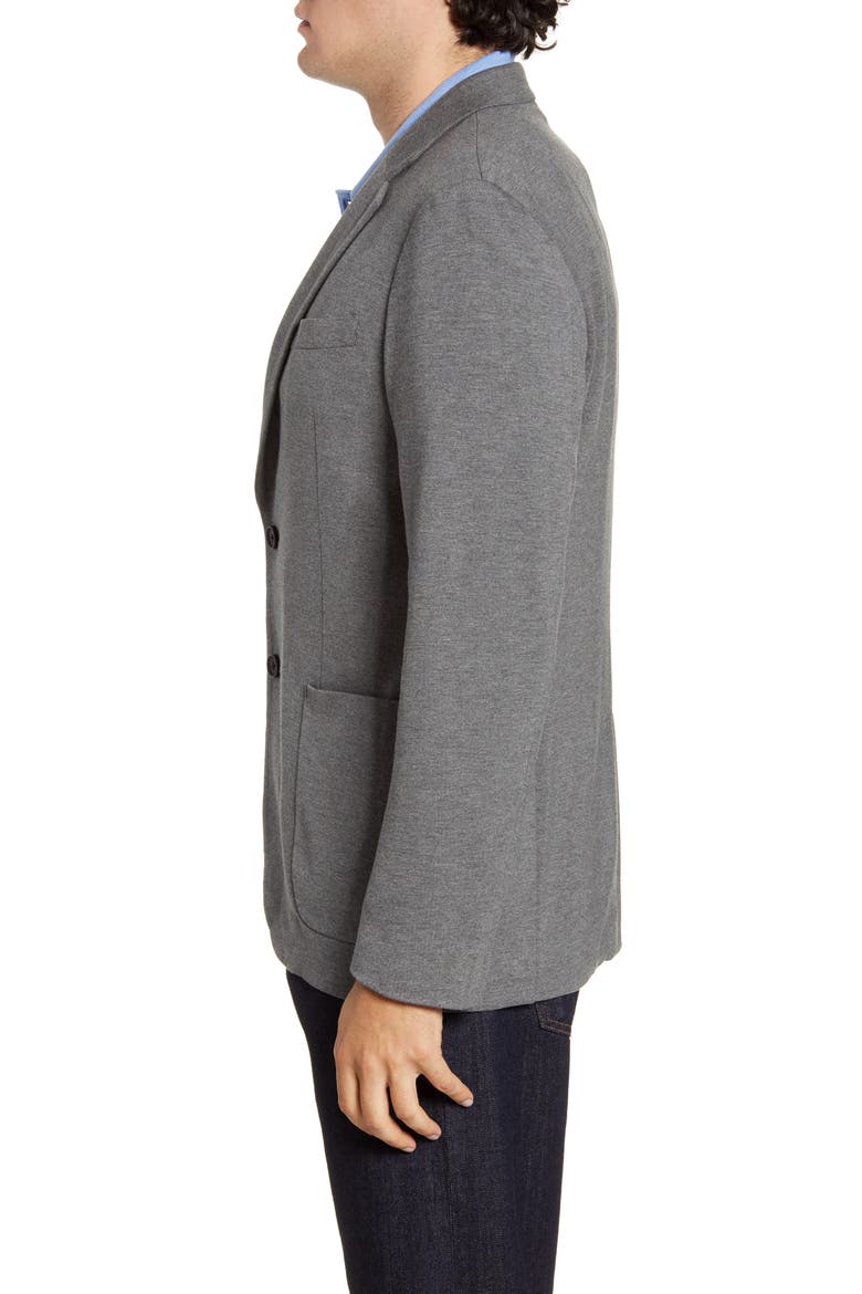 Regular Fit Knit Sport Coat, Alternate, color, GREY PAVEMENT HEATHER