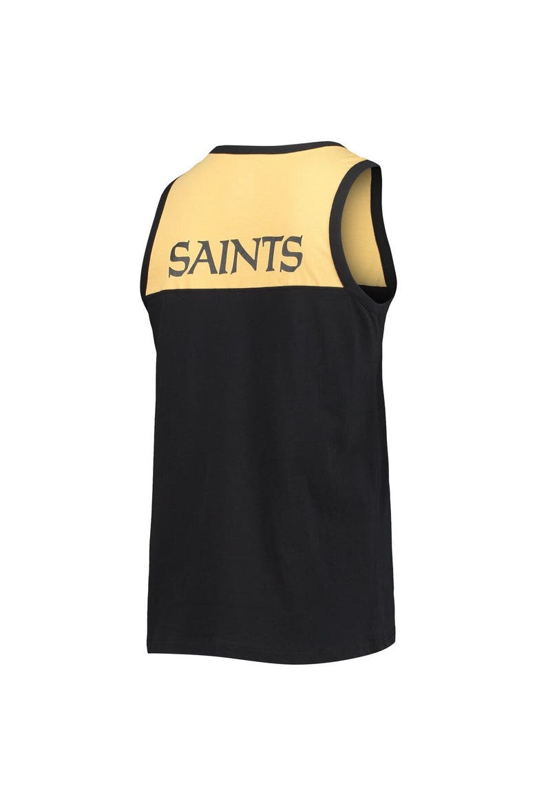 Men's Starter Black/Gold New Orleans Saints Team Touchdown Fashion Tank Top, Alternate, color, Black