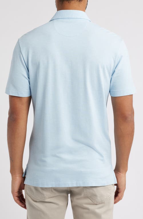Johnnie-o Idris Top Shelf Heathered Polo In Cerulean