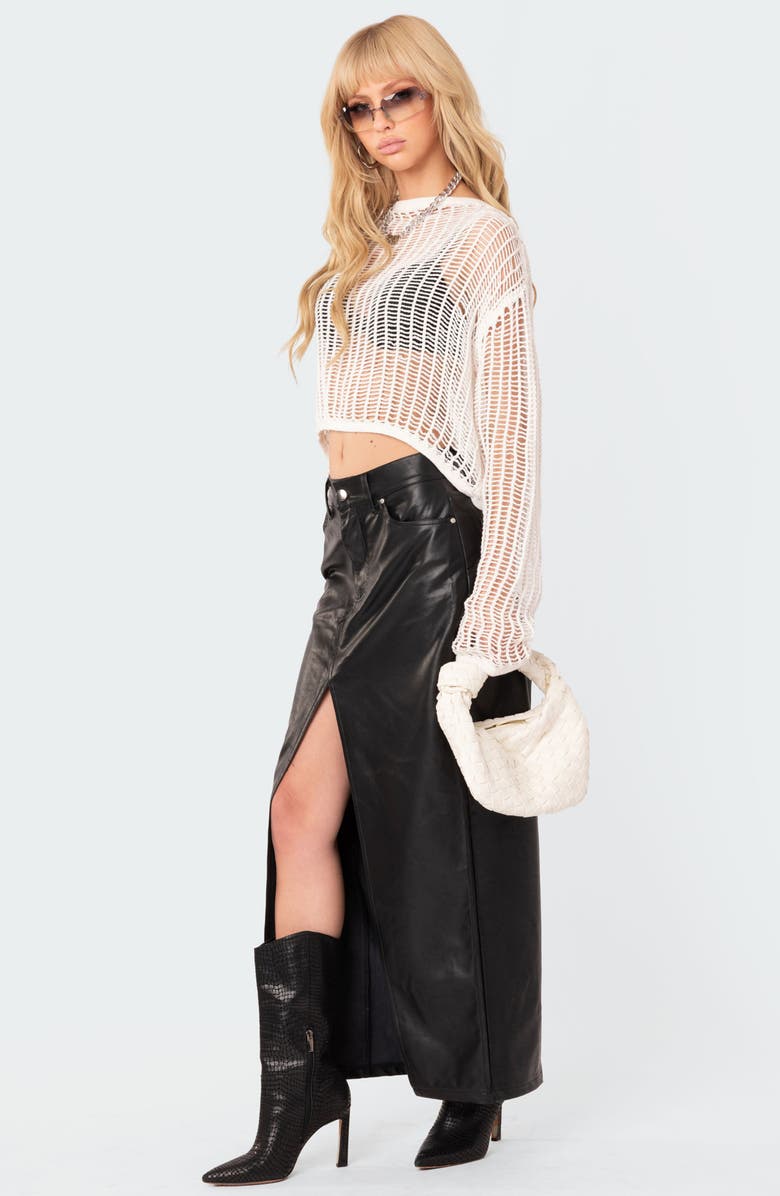 EDIKTED Aylin Open Stitch Sweater, Alternate, color,