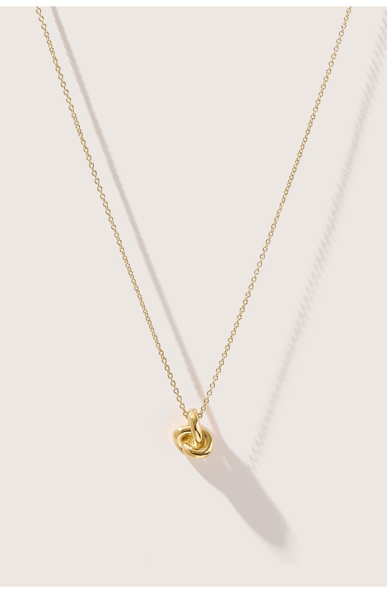 Otiumberg 14kt Gold Vermeil Mini Knot Necklace, Main, color, Yellow Toned Gold