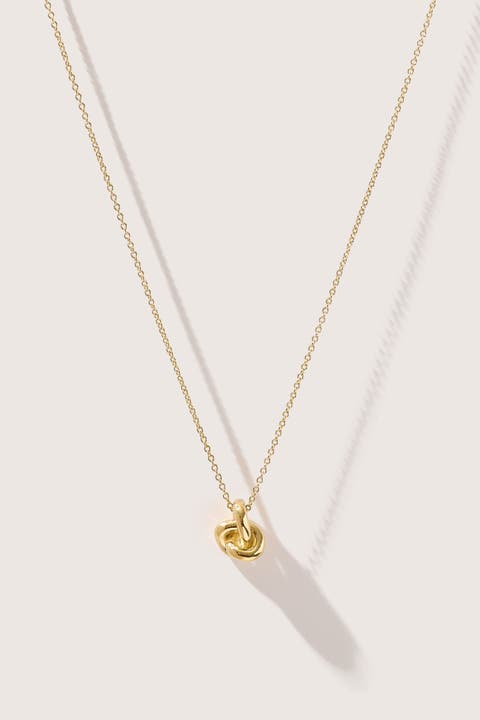 14kt Gold Vermeil Mini Knot Necklace