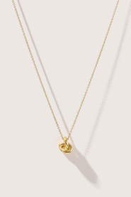Otiumberg 14kt Gold Vermeil Mini Knot Necklace