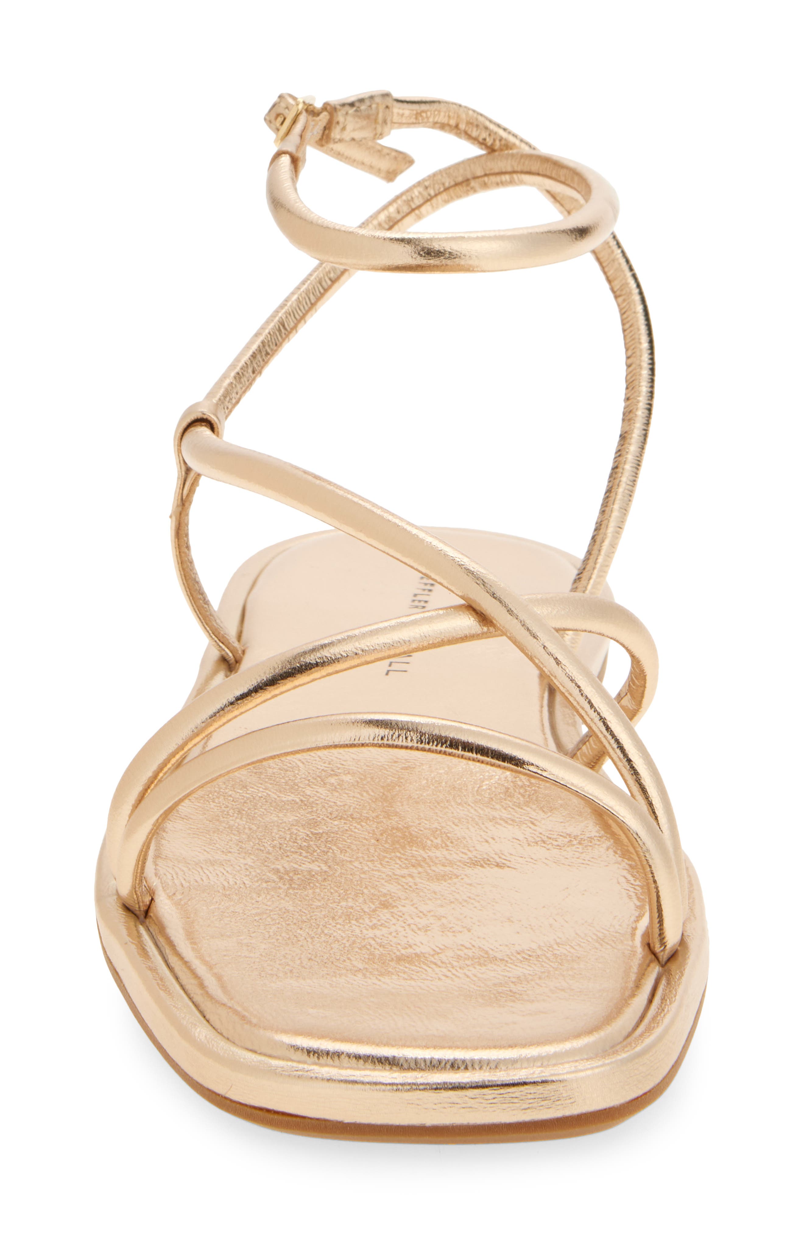 Loeffler Randall Noor Ankle Strap Metallic Sandal, Alternate, color, 