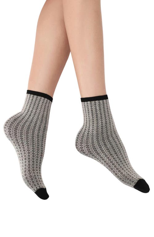 Oroblu Assorted 2-Pack Twins Two Chance Crew Socks in Beige-Black  product