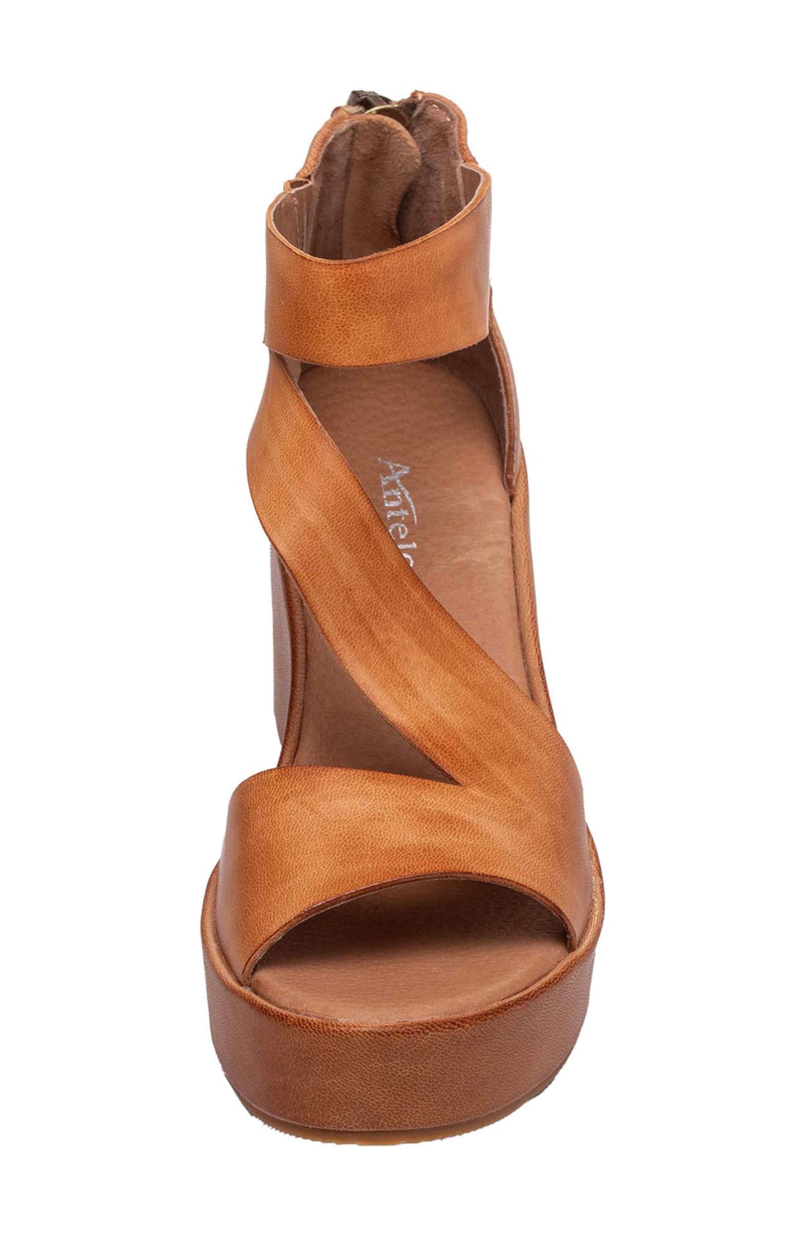 ANTELOPE Barclay Platform Wedge Leather Sandal, Alternate, color, 
