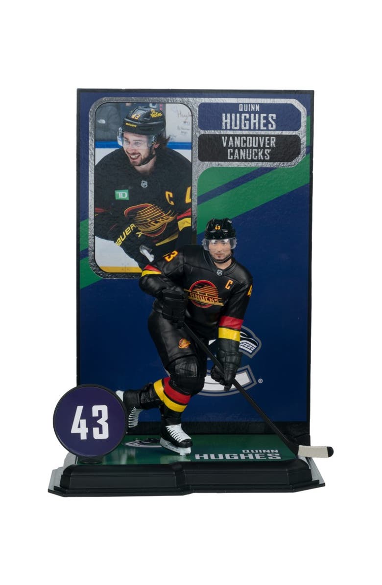 McFarlane Quinn Hughes (Vancouver Canucks) McFarlane NHL 7" Figure., Main, color, Multi-Color