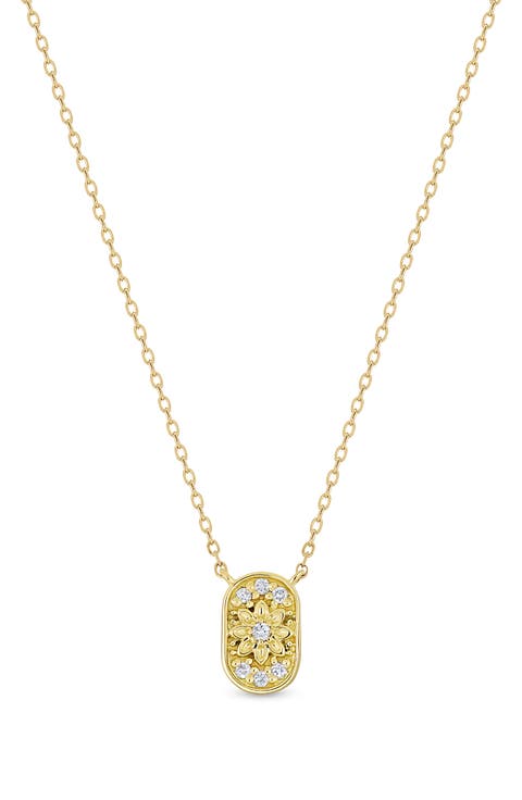 Getty 18k Gold Diamond Pendant Necklace