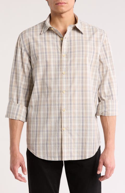 Franc Plaid Cotton Button Up Shirt