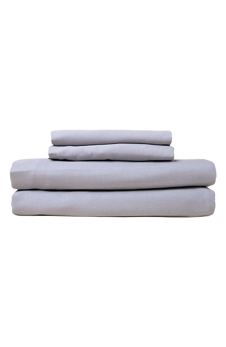 Slumber Cloud Performance Linen Blend Sheet Set, Main, color, Storm