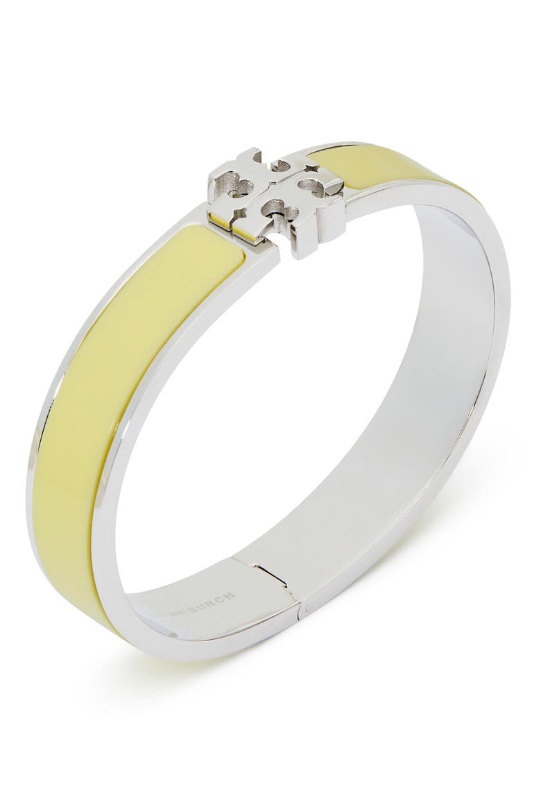 Icon Enamel Bracelet, Alternate, color, TORY SILVER / LEMON ZEST