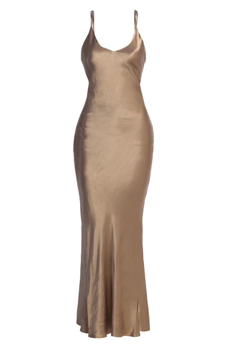 JLUXLABEL Promise of Love Strappy Back Satin Gown, Alternate, color,