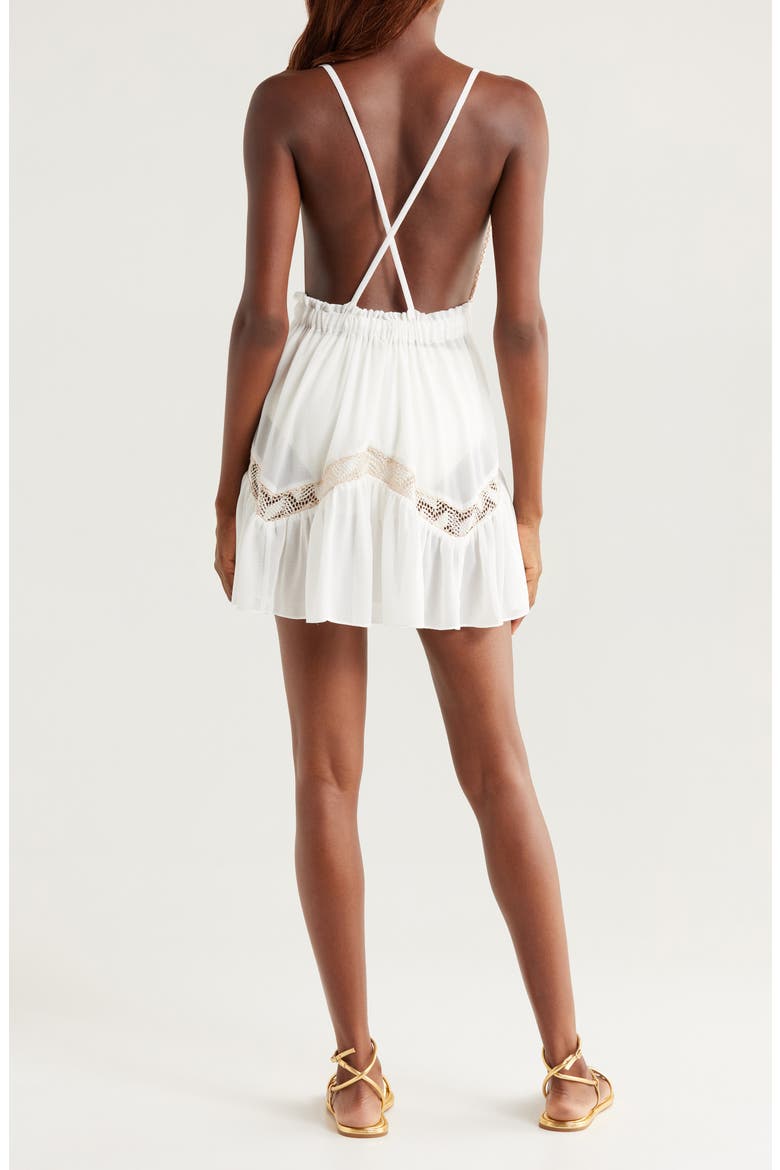 Kerry Cover-Up Minidress, Alternate, color, WHITE W/ NEUTRAL