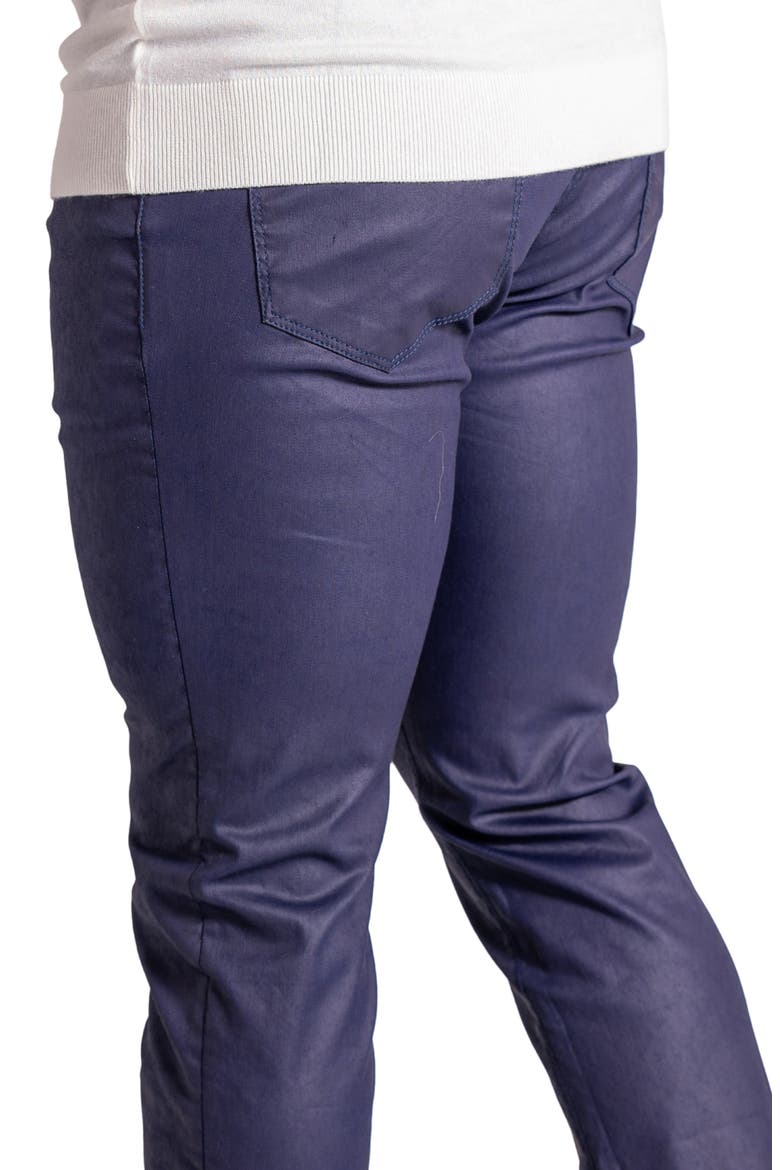Coated Skinny Jeans, Alternate, color, BLUE