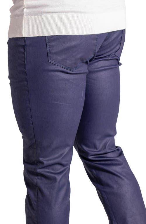 Maceoo Coated Skinny Jeans In Blue