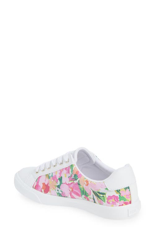 Nine West Layna Snakeskin Embossed Sneaker In Pink