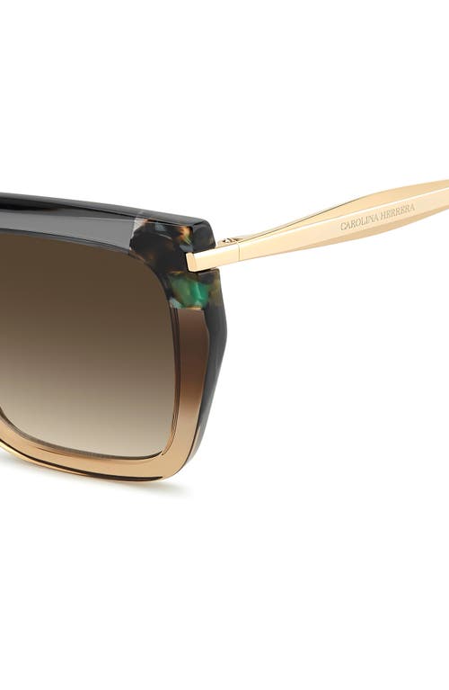 Carolina Herrera 55mm Rectangular Sunglasses In Multi
