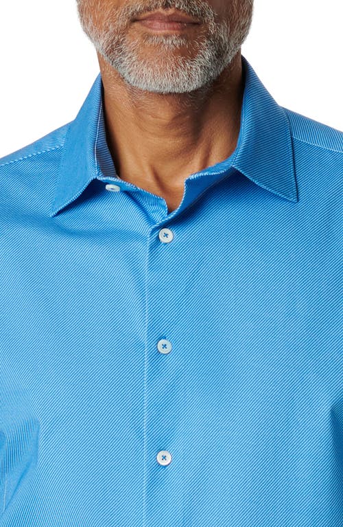 Bugatchi Miles Ooohcotton® Stripe Short Sleeve Button-up Shirt
