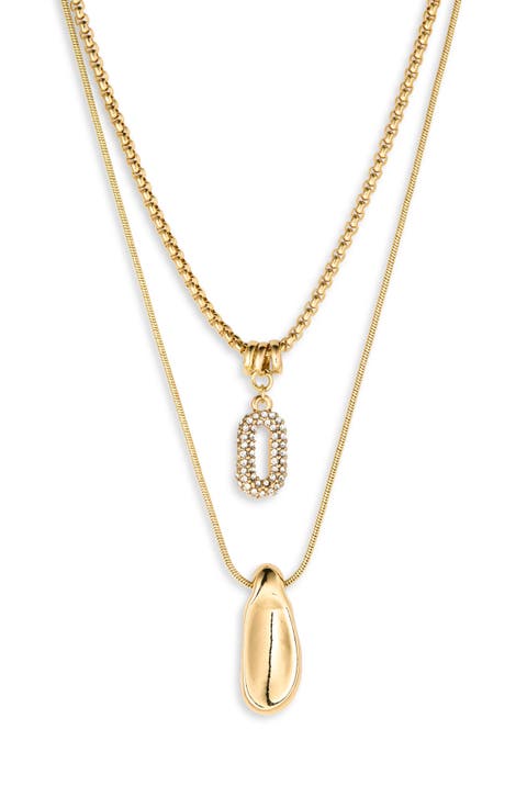 Double Line Charm Necklace
