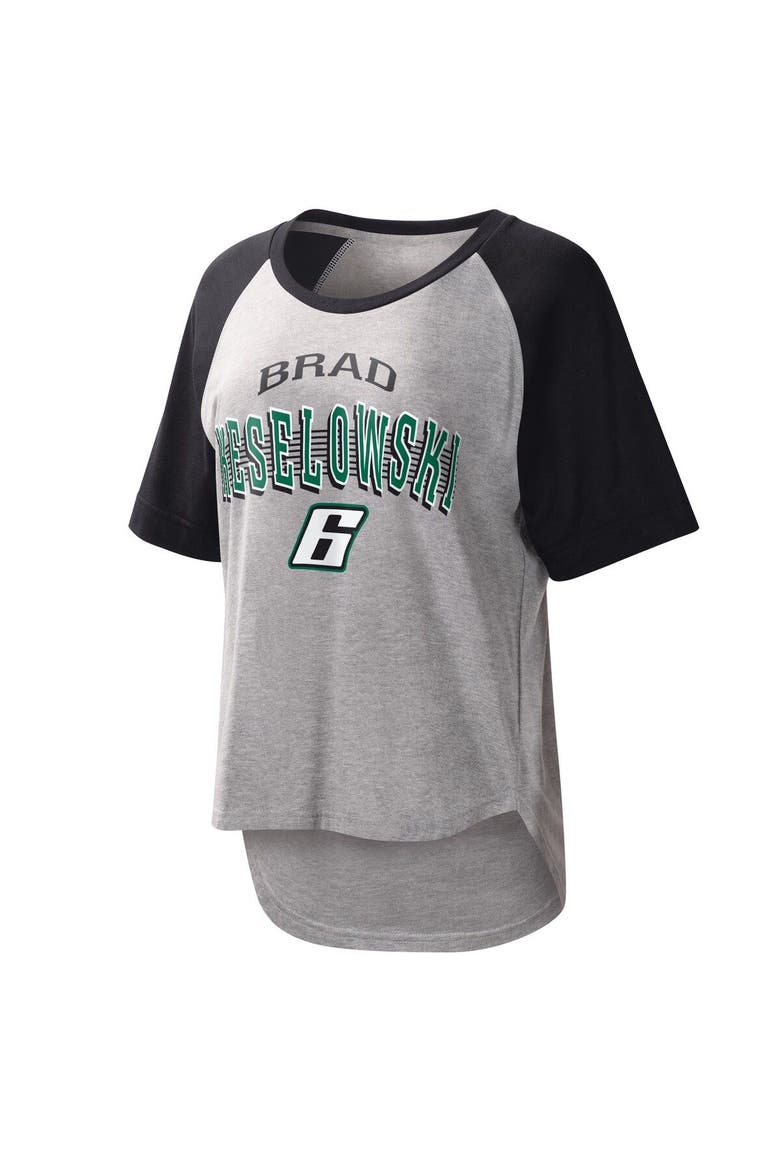 Women's G-III 4Her by Carl Banks Gray Brad Keselowski Slugger T-Shirt, Main, color, Gray
