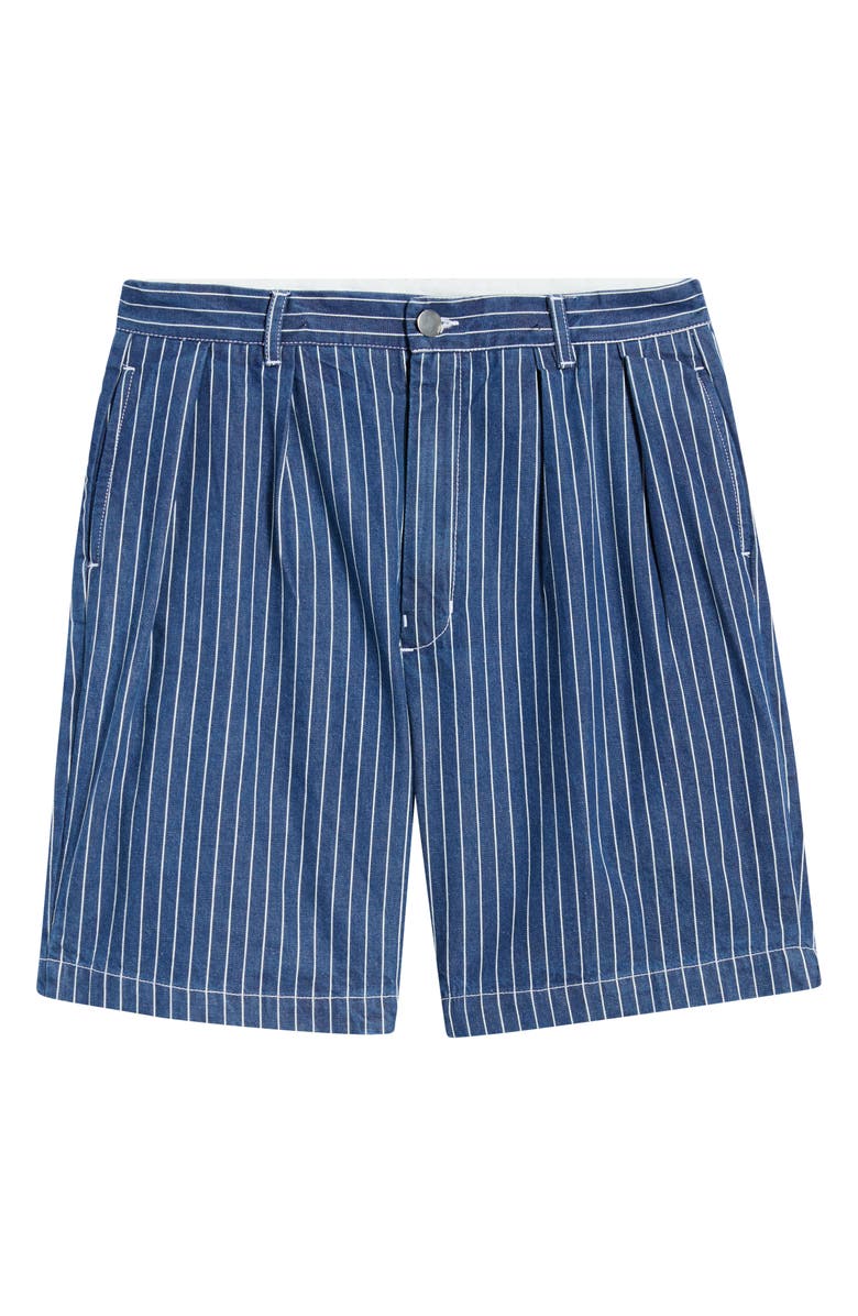 Service Works Part Timer Organic Cotton Pinstripe Shorts, Alternate, color, Navy Stripe