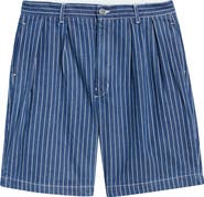 Service Works Part Timer Organic Cotton Pinstripe Shorts