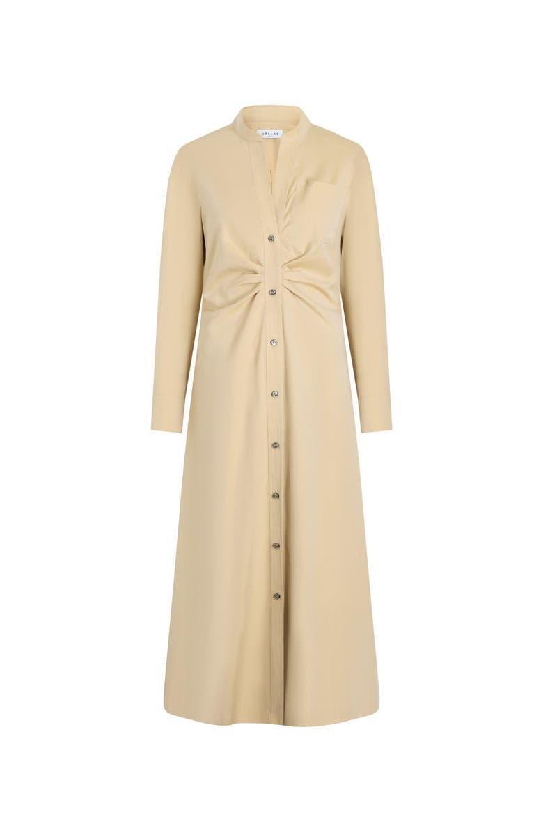 Callas Milano GENNY Longsleeve Shirtdress, Main, color, Pale Camel