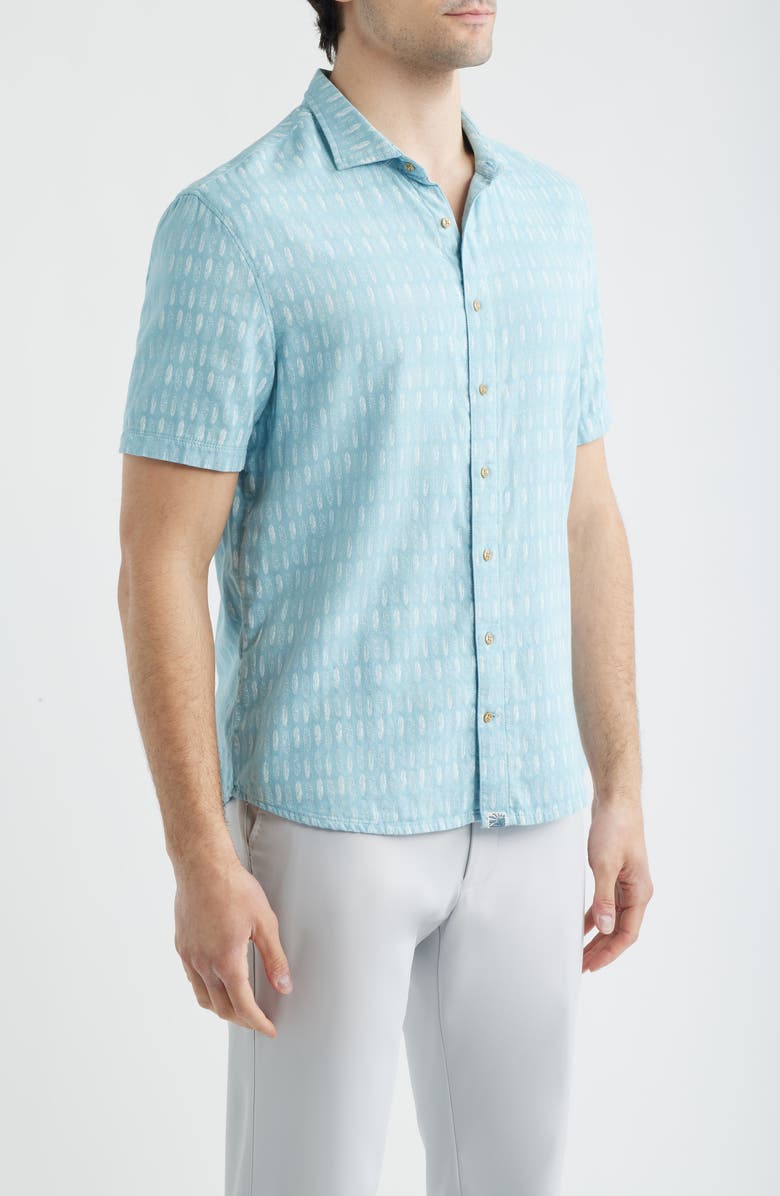 johnnie-O Beachley Short Sleeve Button-Up Shirt, Alternate, color, Maliblu