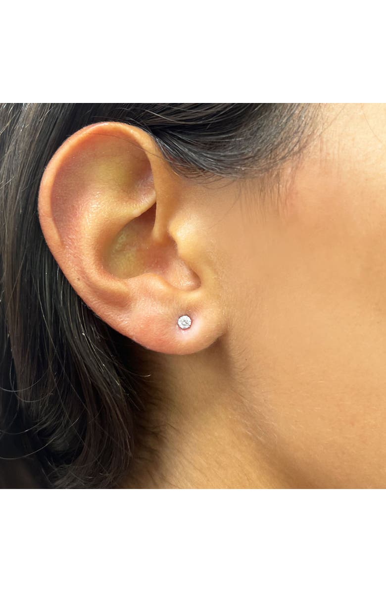 The Lovery Fine Jewelry Round Diamond Stud Earrings, Alternate, color, White Gold