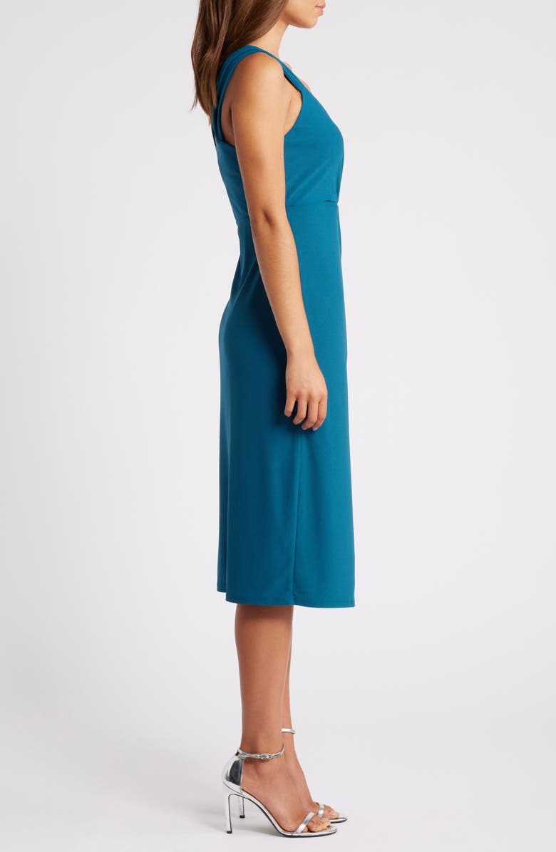 Chelsea28 Gathered Jersey Dress, Alternate, color, Teal Feather