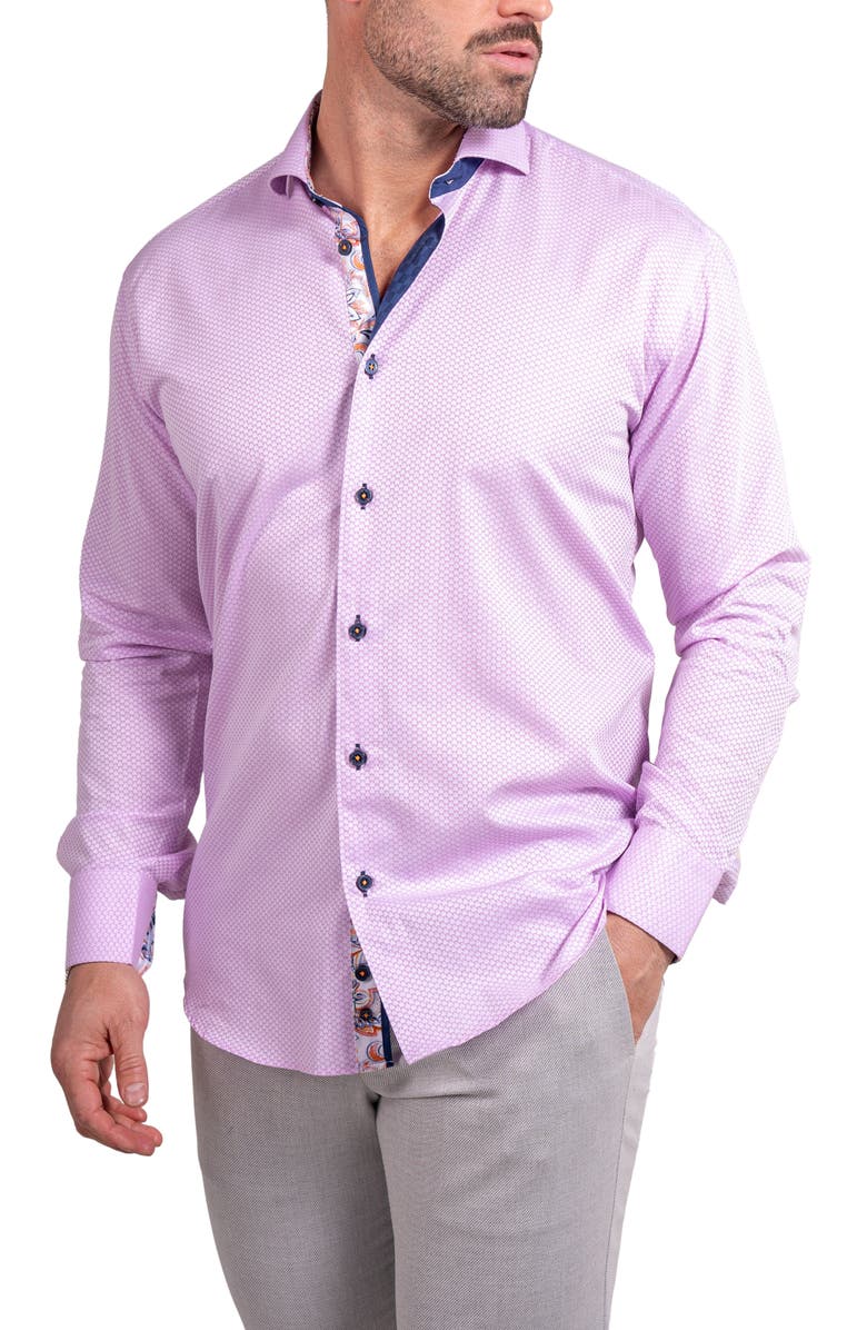 Maceoo Einstein Ascension 0059 Contemporary Fit Button-Up Shirt, Alternate, color, Pink