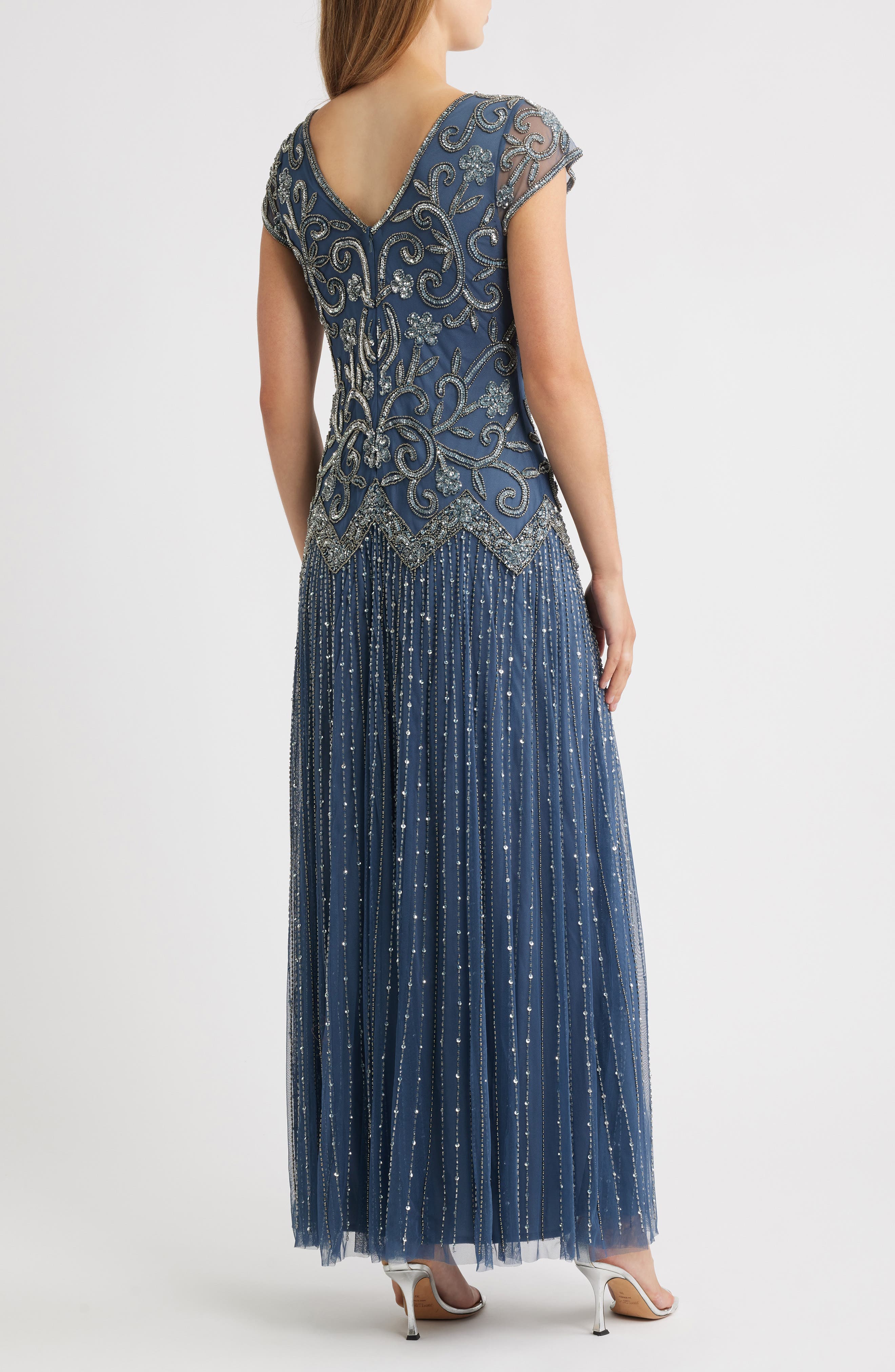 Beaded Chiffon Gown - image 2