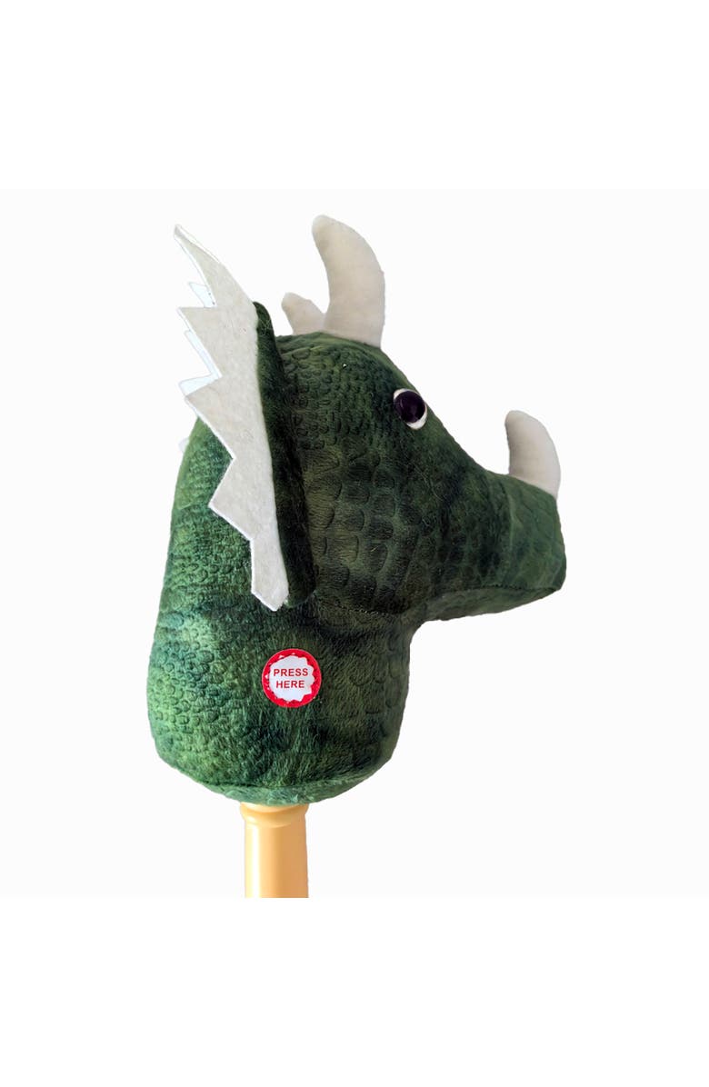 Ponyland Green Dinosaur Music Stick W/ Colorful Soft Plush Animal Head, Alternate, color, Multicolored