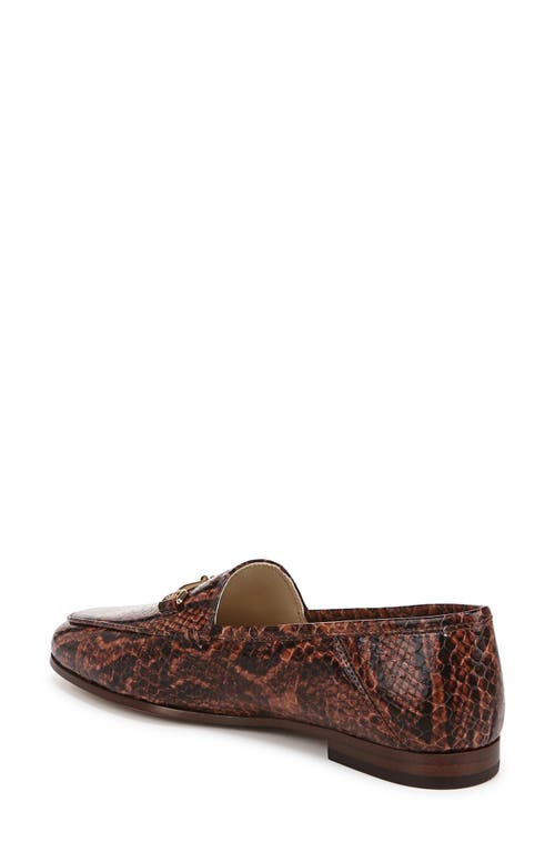 Sam Edelman Loraine Bit Loafer Stable Brown Python Leather In Stable Brown