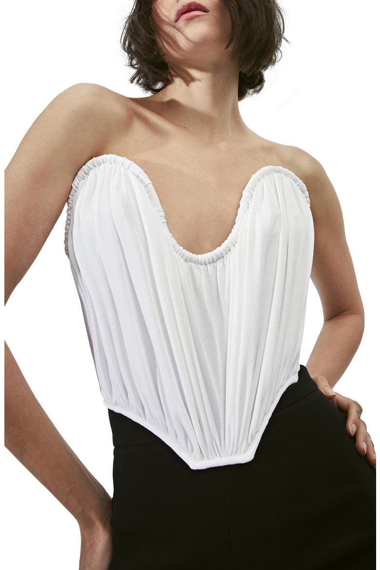 Holly Cording Bustier Top, Alternate, color, OPTIC WHITE