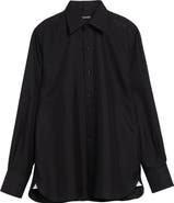 TOM FORD Classic Fit Washed Drapey Twill Button-Up Shirt