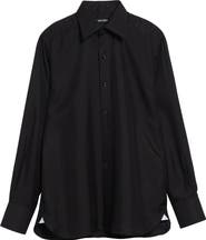 TOM FORD Classic Fit Washed Drapey Twill Button-Up Shirt