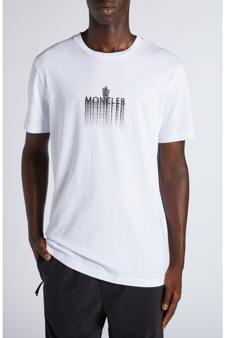 Logo Patch Cotton Graphic T-Shirt, Main, color, BRILLIANT WHITE
