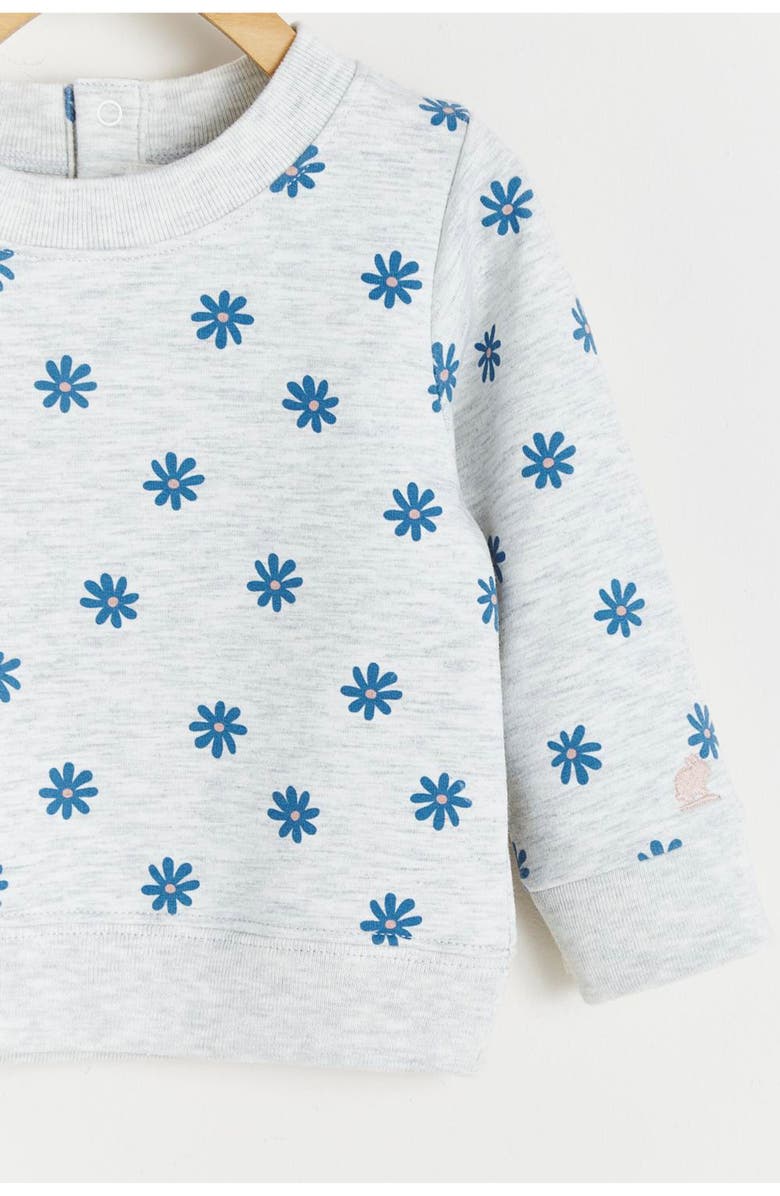 Babycottons Premium Cotton Daisy Sweatshirt For Infant, Alternate, color,