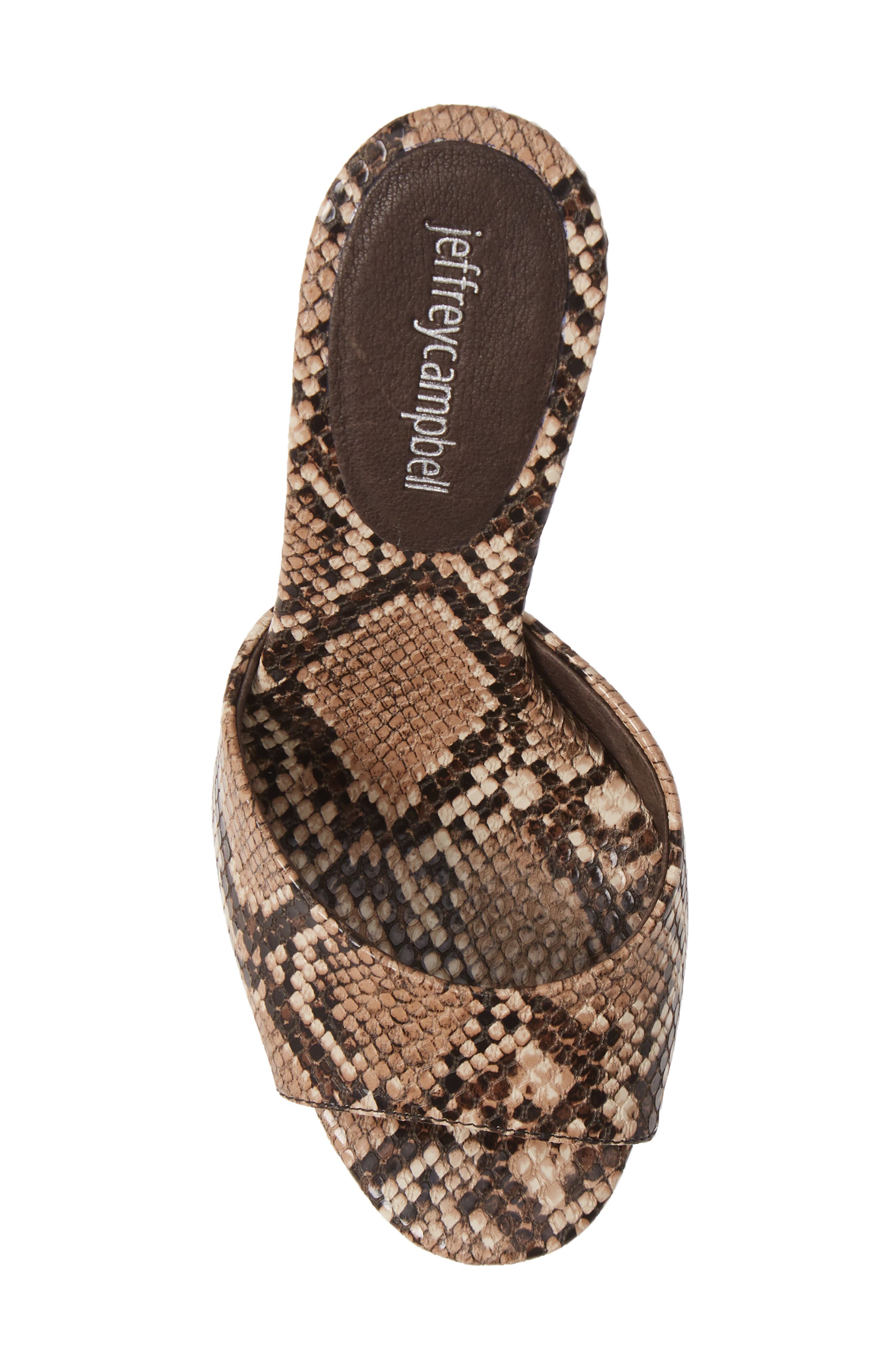 PG13 Slide Sandal, Alternate, color, BEIGE SNAKE PRINT