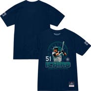 Mitchell & Ness Men's Mitchell & Ness Ichiro Suzuki Navy Seattle Mariners Hall of Fame Hitter T-Shirt