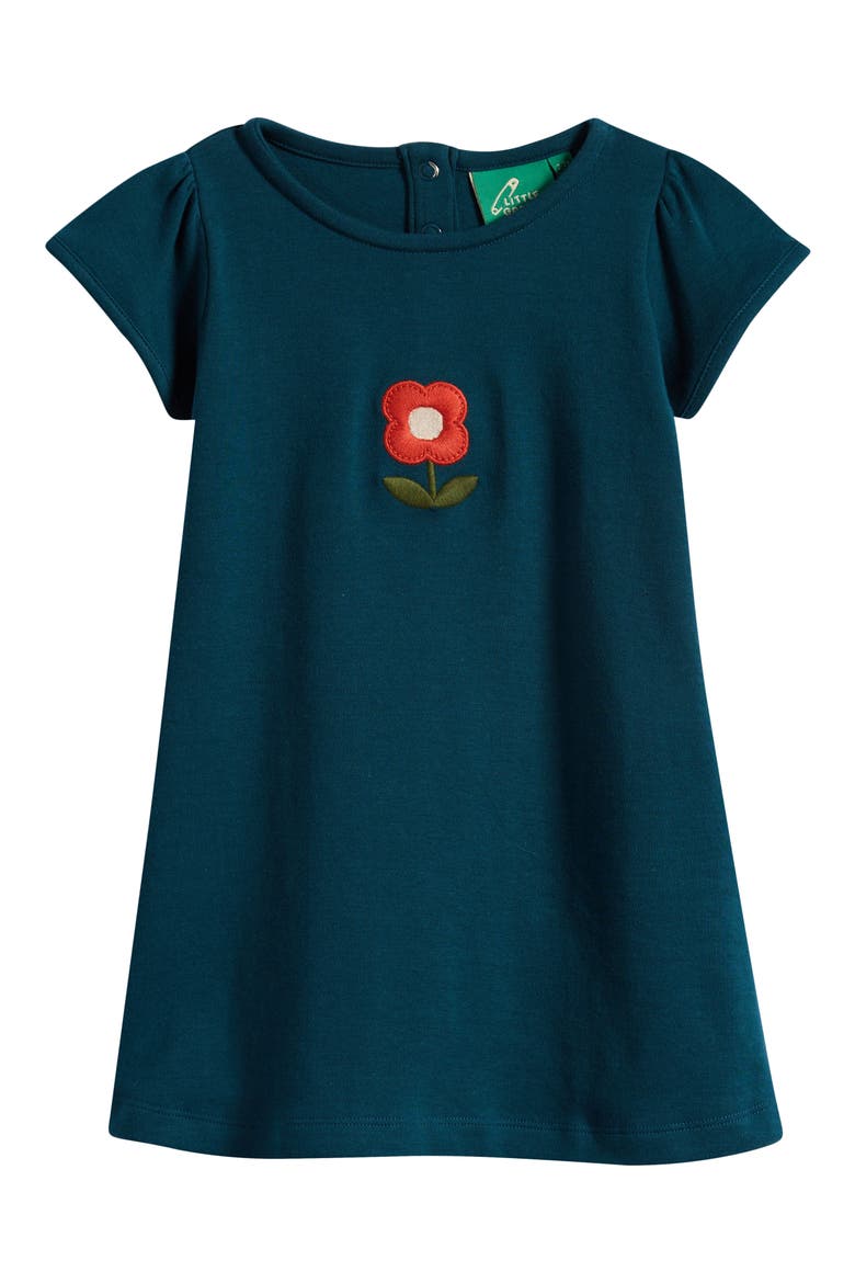 Kids' Floral Organic Cotton T-Shirt Dress, Main, color, BLUE