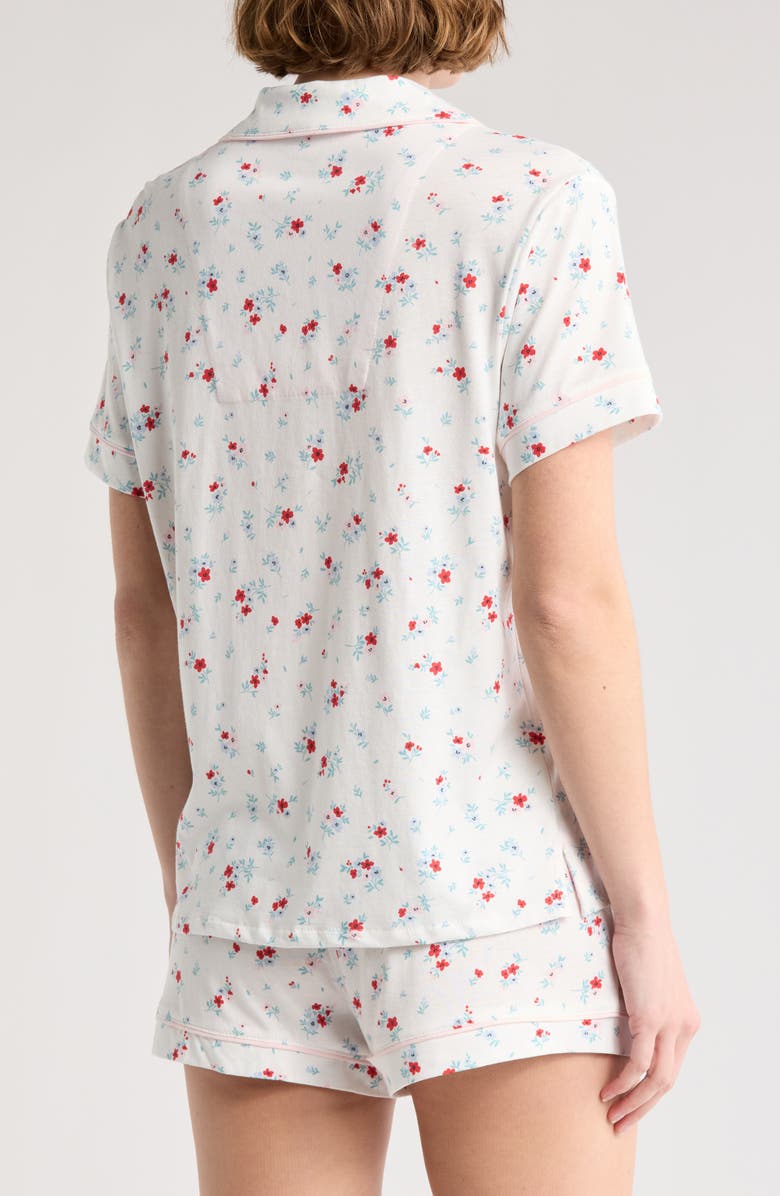 PJ Salvage Notch Collar Short Sleeve Shirt & Shorts Pajamas, Alternate, color,