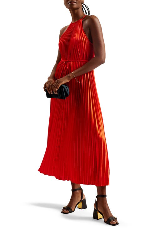 Melike Pleated Maxi Dress