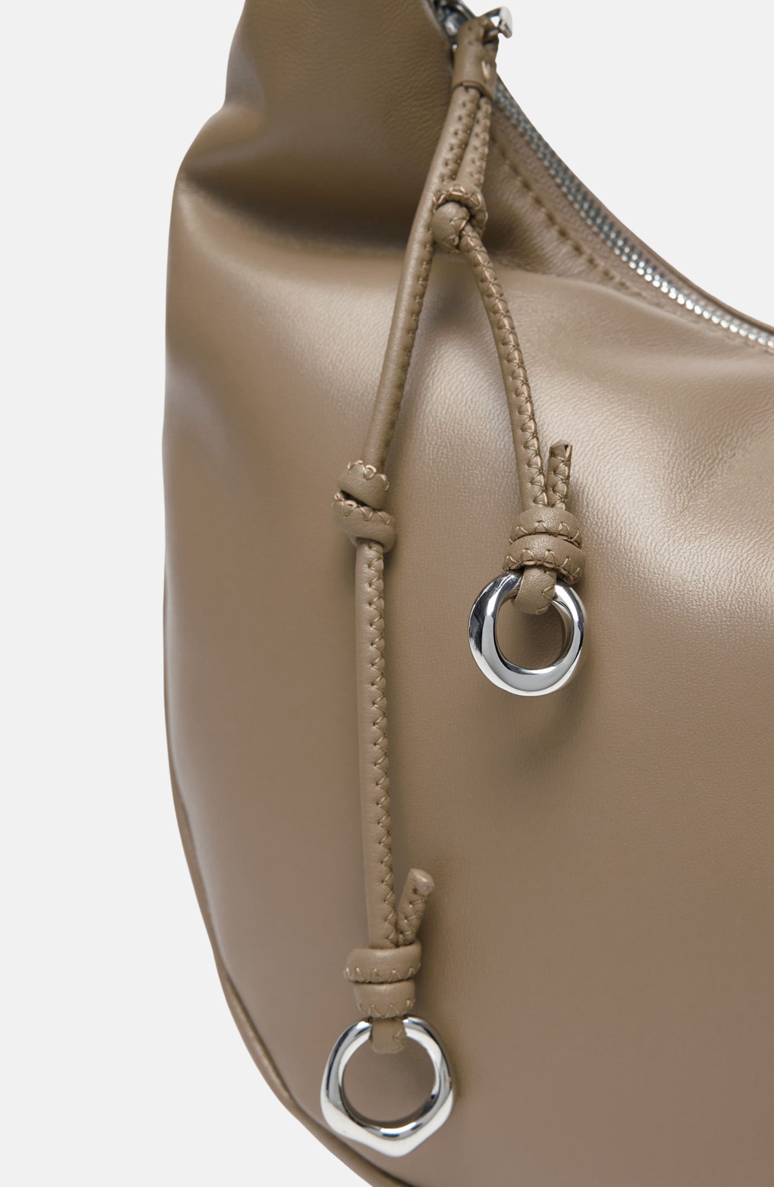 Becca Leather Shoulder Bag, Alternate, color, LIGHT KHAKI