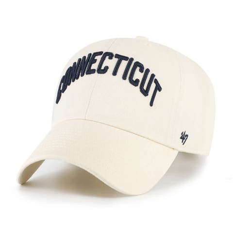 Men's '47 Sand UConn Huskies Vault Clean Up Adjustable Hat