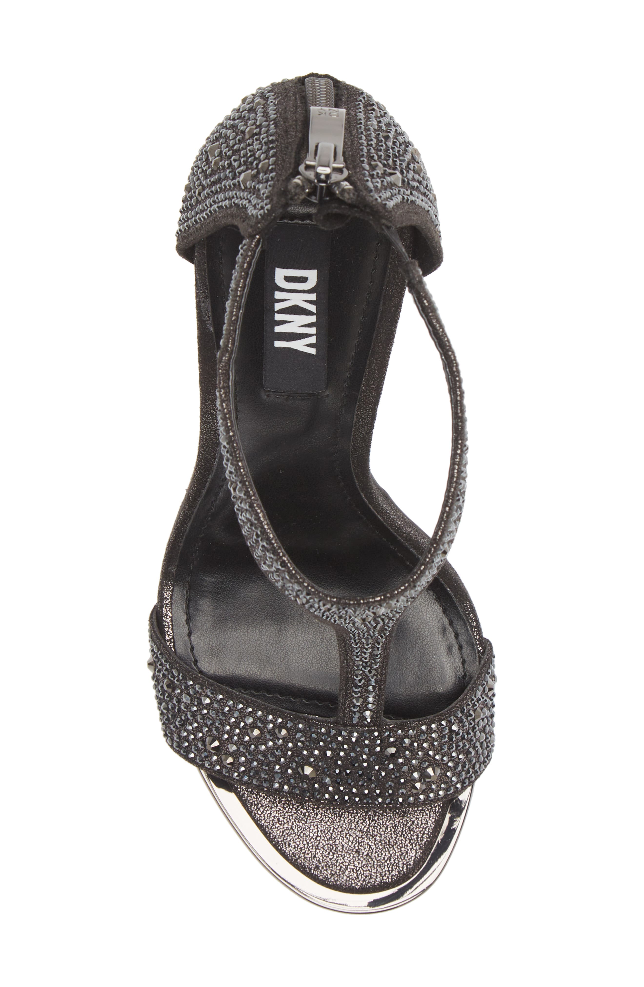 Dris T-Strap Sandal, Alternate, color, BLACK GUNMETAL